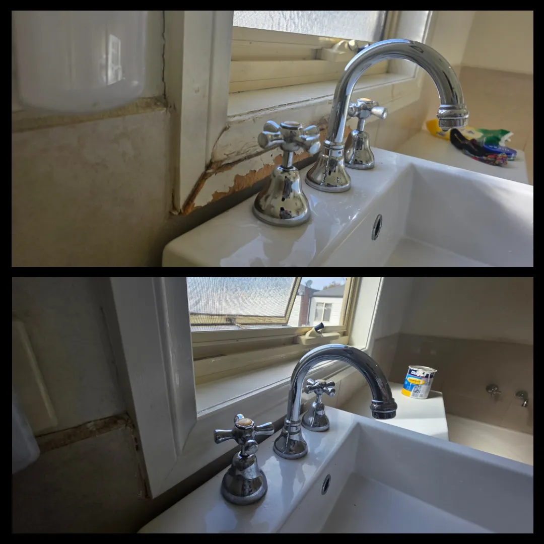 Bathroom sink area restoration