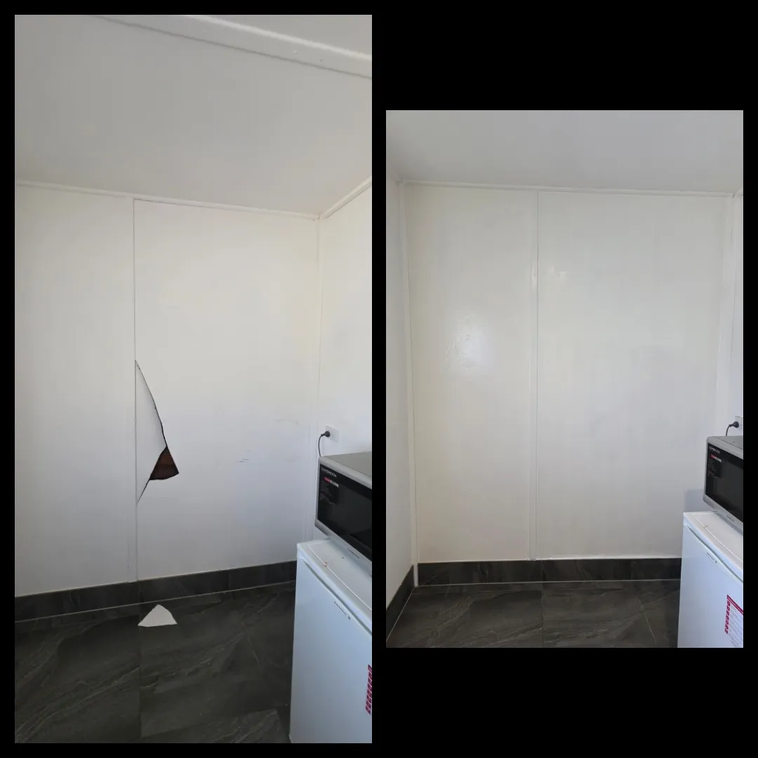 Laundry wall panel repair