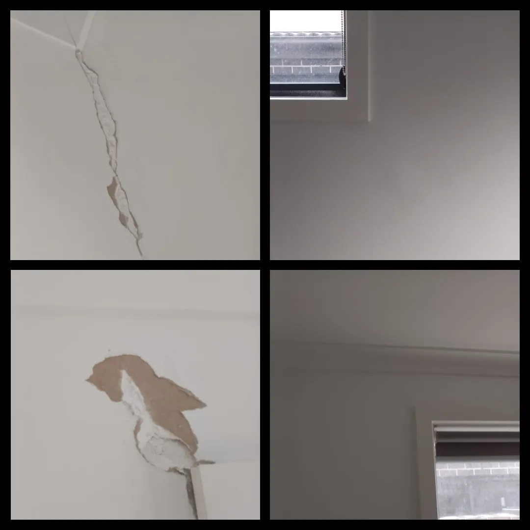 Wall crack repair and replaster