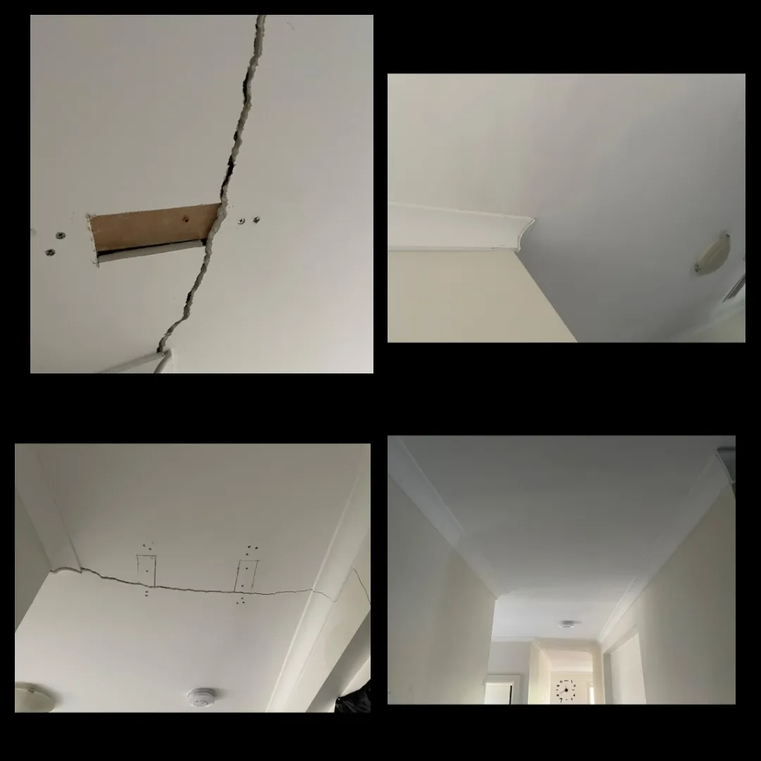 Wall and ceiling structural crack repair
